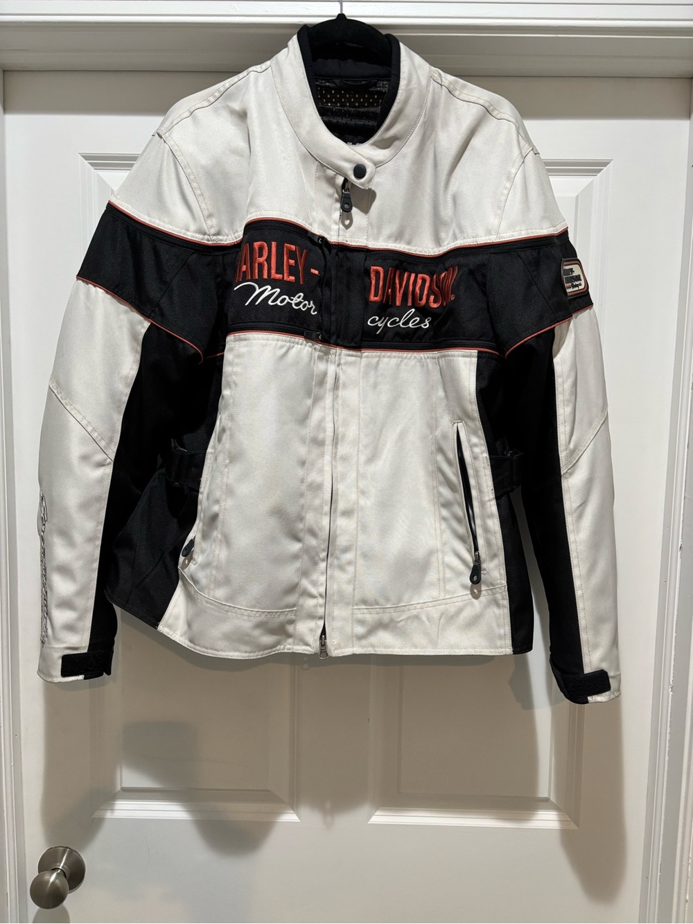 Harley-Davidson Screaming Eagle Women's White & Black Motorcycle Jacket XL